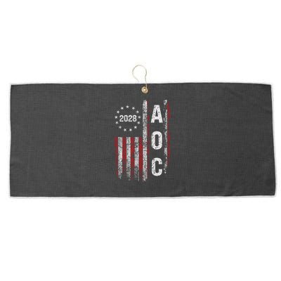 AOC Alexandria Ocasio Cortez 2028 For President Election Large Microfiber Waffle Golf Towel