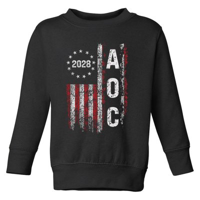 AOC Alexandria Ocasio Cortez 2028 For President Election Toddler Sweatshirt