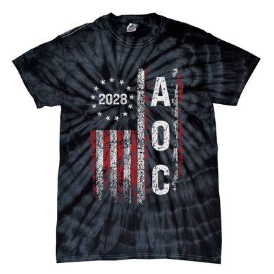 AOC Alexandria Ocasio Cortez 2028 For President Election Tie-Dye T-Shirt