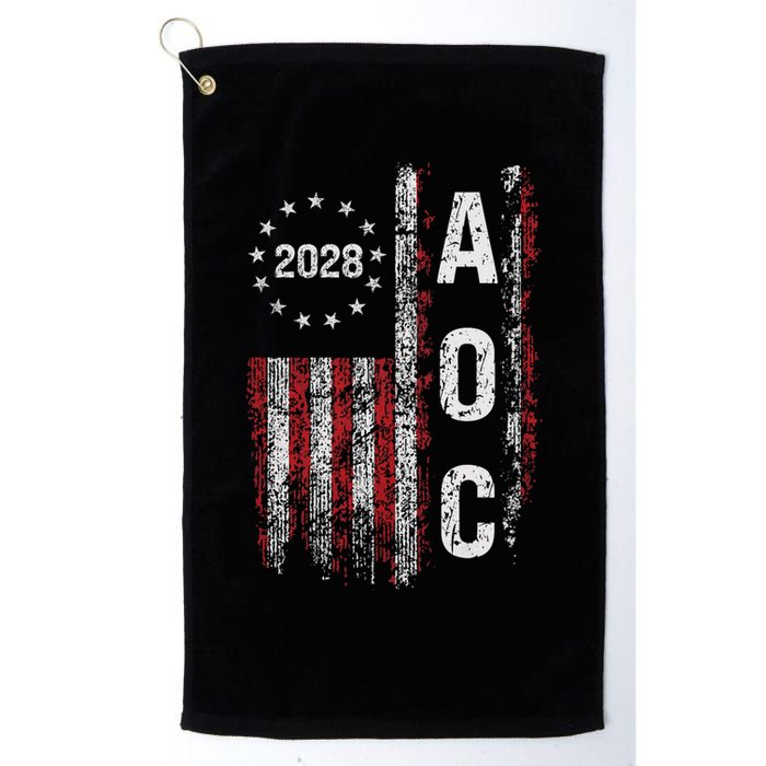 AOC Alexandria Ocasio Cortez 2028 For President Election Golf Towel