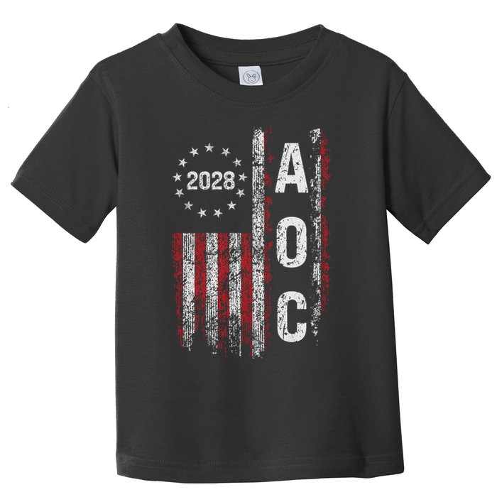 AOC Alexandria Ocasio Cortez 2028 For President Election Toddler T-Shirt