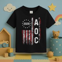 AOC Alexandria Ocasio Cortez 2028 For President Election Toddler T-Shirt