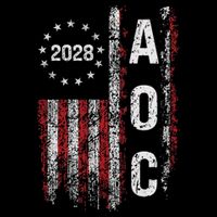 AOC Alexandria Ocasio Cortez 2028 For President Election Toddler T-Shirt