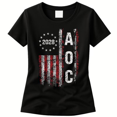 AOC Alexandria Ocasio Cortez 2028 For President Election Womens T-Shirt