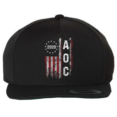AOC Alexandria Ocasio Cortez 2028 For President Election Wool Snapback Cap