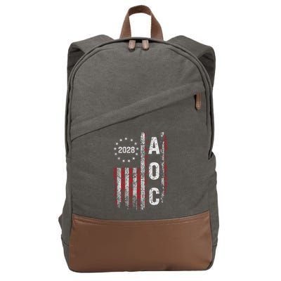 AOC Alexandria Ocasio Cortez 2028 For President Election Cotton Canvas Backpack