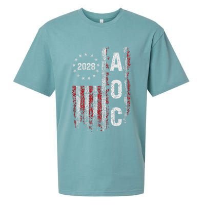 AOC Alexandria Ocasio Cortez 2028 For President Election Sueded Cloud Jersey T-Shirt