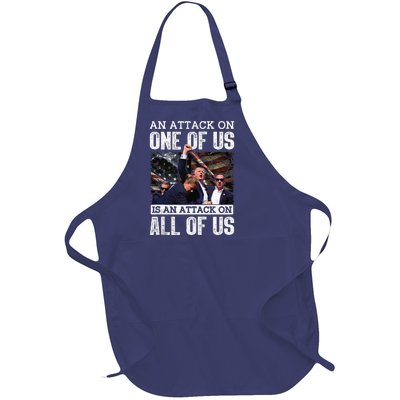 An Attack On One Of Us Is An Attack On All Of Us Flag Full-Length Apron With Pockets