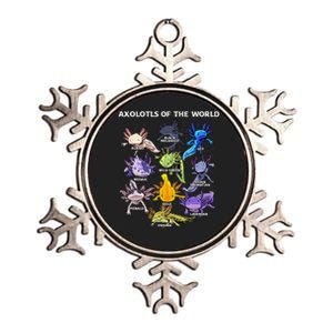 Axolotl Animals Of The World Kawaii Salamander Herpetology Metallic Star Ornament