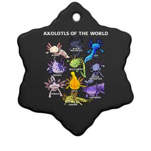 Axolotl Animals Of The World Kawaii Salamander Herpetology Ceramic Star Ornament