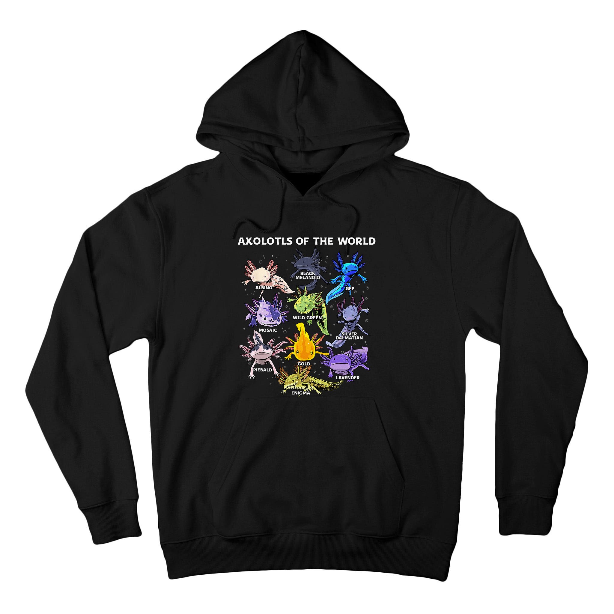 Axolotl Animals Of The World Kawaii Salamander Herpetology Tall Hoodie