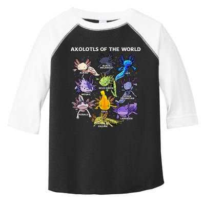 Axolotl Animals Of The World Kawaii Salamander Herpetology Toddler Fine Jersey T-Shirt