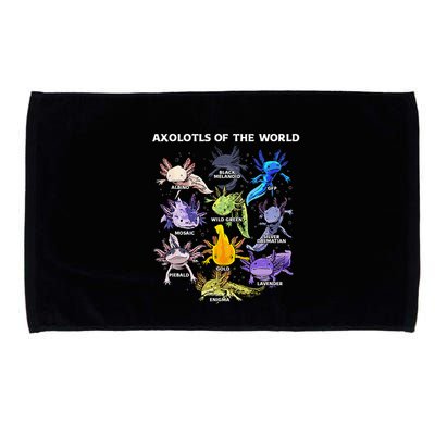 Axolotl Animals Of The World Kawaii Salamander Herpetology Microfiber Hand Towel