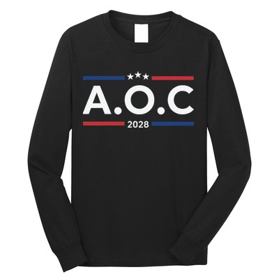 AOC Alexandria Ocasio Cortez 2028 For President Election  Long Sleeve Shirt