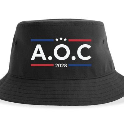 AOC Alexandria Ocasio Cortez 2028 For President Election  Sustainable Bucket Hat