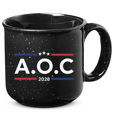 AOC Alexandria Ocasio Cortez 2028 For President Election  15oz Campfire Ceramic Mug