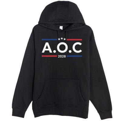 AOC Alexandria Ocasio Cortez 2028 For President Election  Premium Pullover Hoodie