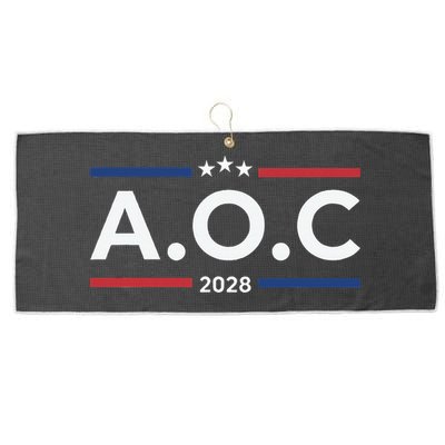 AOC Alexandria Ocasio Cortez 2028 For President Election  Large Microfiber Waffle Golf Towel