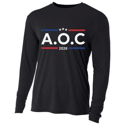 AOC Alexandria Ocasio Cortez 2028 For President Election  Cooling Performance Long Sleeve Crew