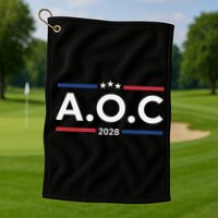AOC Alexandria Ocasio Cortez 2028 For President Election  Golf Towel