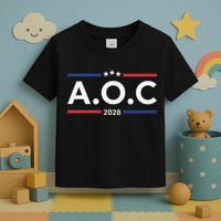 AOC Alexandria Ocasio Cortez 2028 For President Election  Toddler T-Shirt