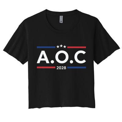 AOC Alexandria Ocasio Cortez 2028 For President Election  Crop Top