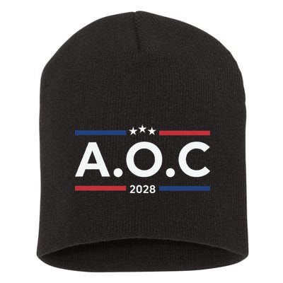 AOC Alexandria Ocasio Cortez 2028 For President Election  Short Acrylic Beanie