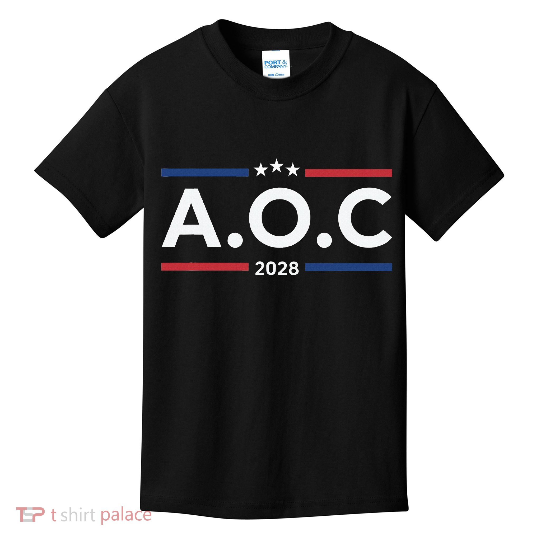 AOC Alexandria Ocasio Cortez 2028 For President Election  Kids T-Shirt