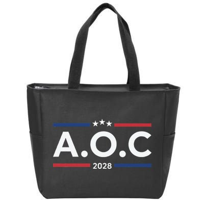 AOC Alexandria Ocasio Cortez 2028 For President Election  Zip Tote Bag
