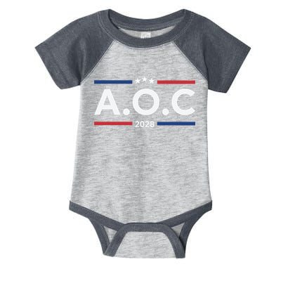 AOC Alexandria Ocasio Cortez 2028 For President Election  Infant Baby Jersey Bodysuit