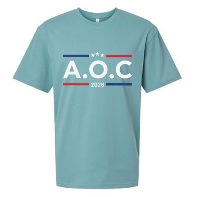 AOC Alexandria Ocasio Cortez 2028 For President Election  Sueded Cloud Jersey T-Shirt