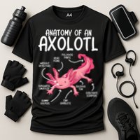 Axolotl Anatomy Of Axolotl Science Pet Axolotl Lover Cooling Performance Crew T-Shirt