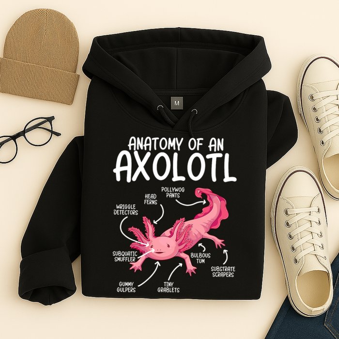 Axolotl Anatomy Of Axolotl Science Pet Axolotl Lover Hoodie