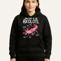 Axolotl Anatomy Of Axolotl Science Pet Axolotl Lover Hoodie