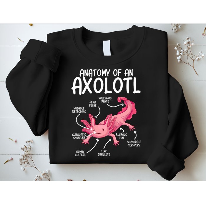 Axolotl Anatomy Of Axolotl Science Pet Axolotl Lover Sweatshirt