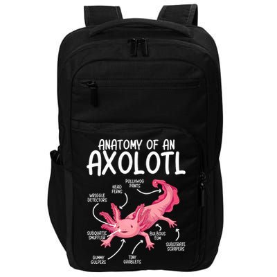 Axolotl Anatomy Of Axolotl Science Pet Axolotl Lover Impact Tech Backpack