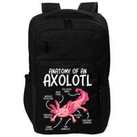 Axolotl Anatomy Of Axolotl Science Pet Axolotl Lover Impact Tech Backpack