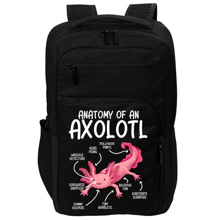 Axolotl Anatomy Of Axolotl Science Pet Axolotl Lover Impact Tech Backpack