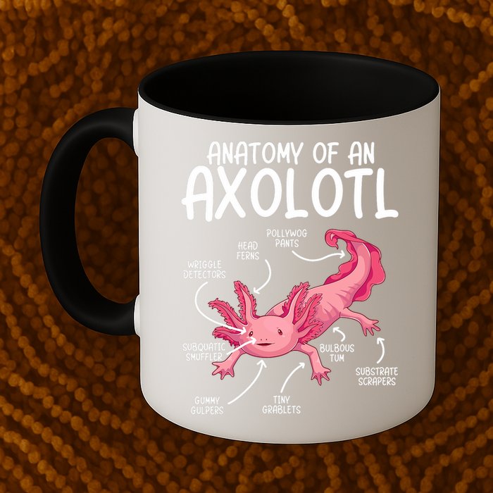Axolotl Anatomy Of Axolotl Science Pet Axolotl Lover Mug