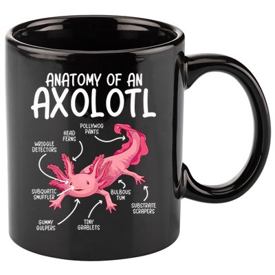 Axolotl Anatomy Of Axolotl Science Pet Axolotl Lover 11oz C Handle Ceramic Mug