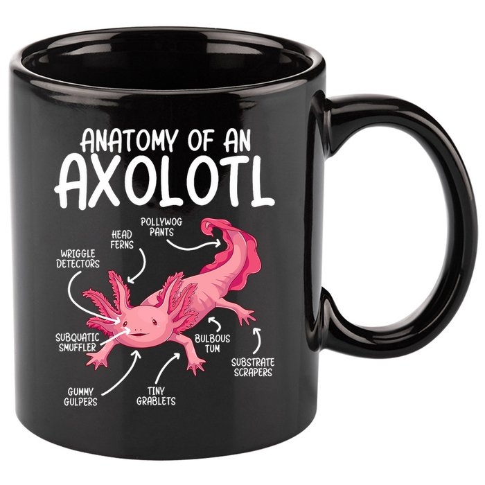 Axolotl Anatomy Of Axolotl Science Pet Axolotl Lover 11oz C Handle Ceramic Mug