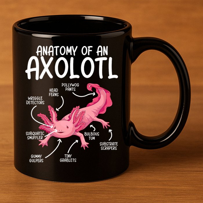 Axolotl Anatomy Of Axolotl Science Pet Axolotl Lover 11oz C Handle Ceramic Mug
