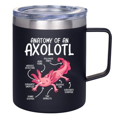 Axolotl Anatomy Of Axolotl Science Pet Axolotl Lover 12oz Stainless Steel Coffee Mug