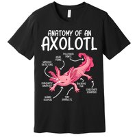 Axolotl Anatomy Of Axolotl Science Pet Axolotl Lover Premium T-Shirt