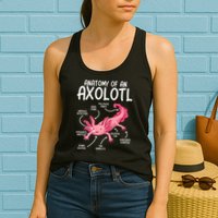 Axolotl Anatomy Of Axolotl Science Pet Axolotl Lover Womens Tank Top