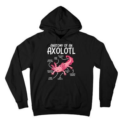 Axolotl Anatomy Of Axolotl Science Pet Axolotl Lover Tall Hoodie