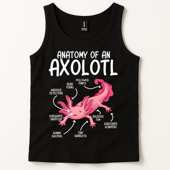 Axolotl Anatomy Of Axolotl Science Pet Axolotl Lover Tank Top