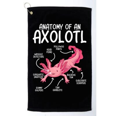 Axolotl Anatomy Of Axolotl Science Pet Axolotl Lover Golf Towel
