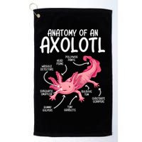 Axolotl Anatomy Of Axolotl Science Pet Axolotl Lover Golf Towel