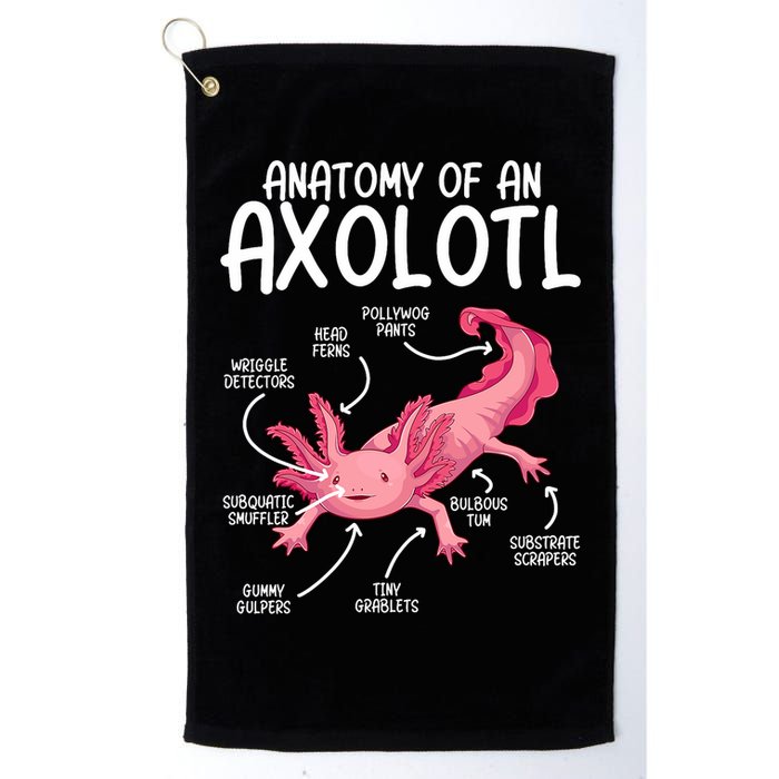 Axolotl Anatomy Of Axolotl Science Pet Axolotl Lover Golf Towel